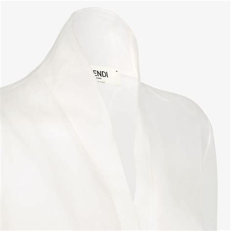 camicia fendi donna bianca|Camicia in organza bianca .